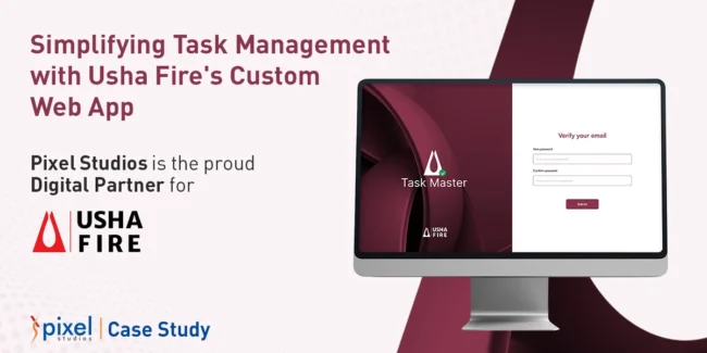 Custom task management web app for Usha Fire by Pixel Studios