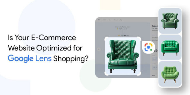 E-commerce website optimized for Google Lens shopping with visual search technology