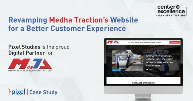 Medha Traction website redesign by Pixel Studios