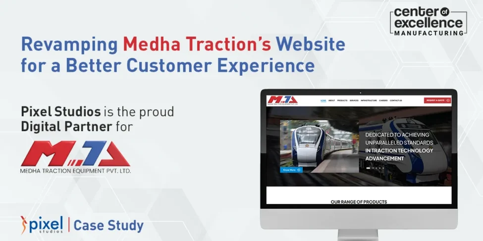 Medha Traction website redesign by Pixel Studios