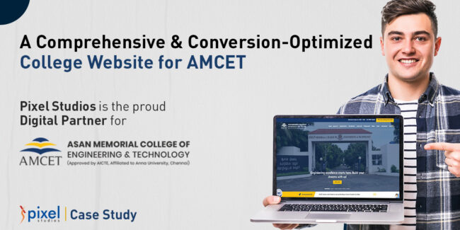 AMCET’s optimized college website for better admissions