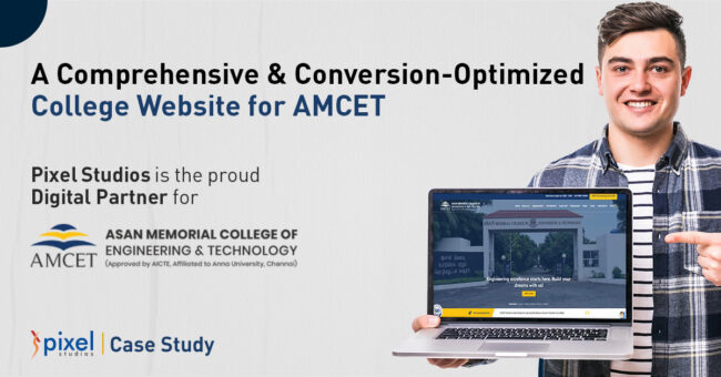 AMCET’s optimized college website for better admissions