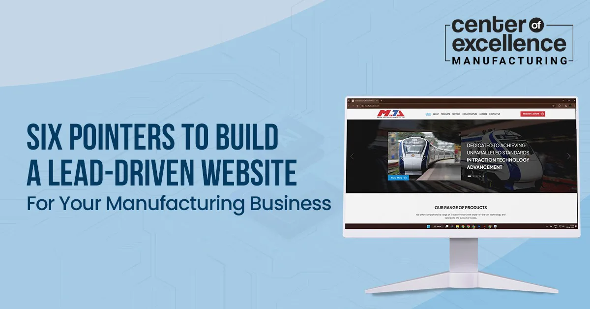 Modern manufacturing website that drives leads
