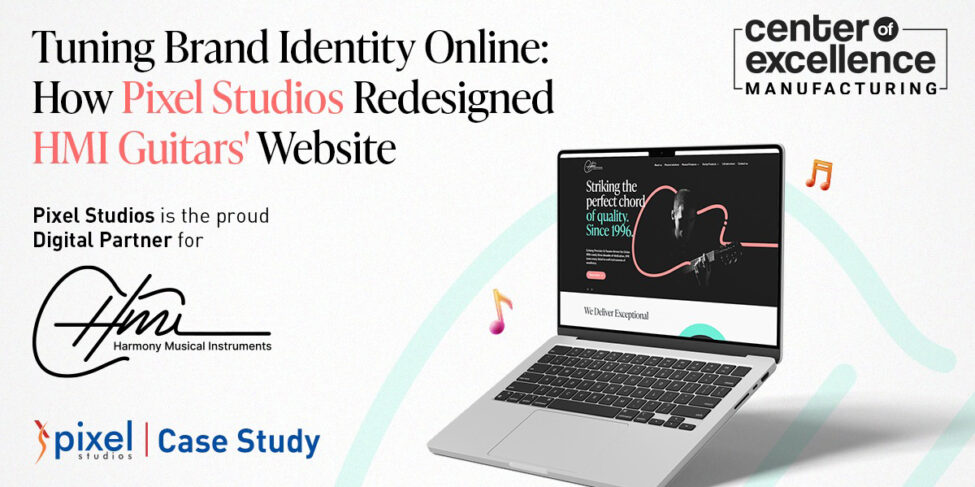 Custom website design for HMI Guitars