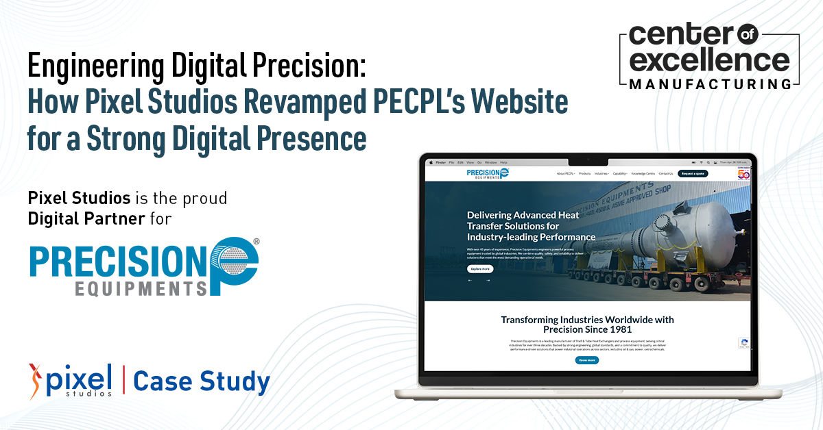 Manufacturing website redesign by Pixel Studios