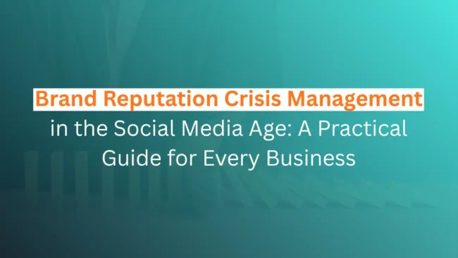 Brand reputation crisis management