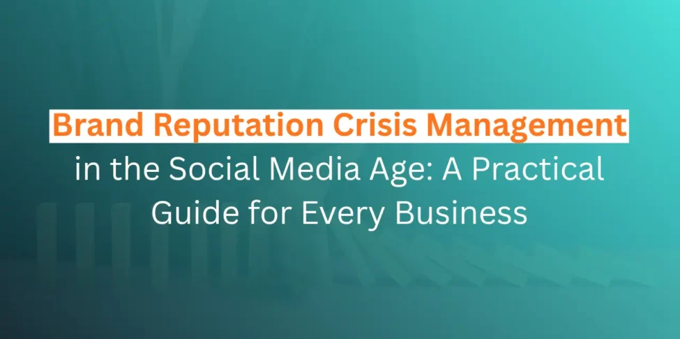 Brand reputation crisis management