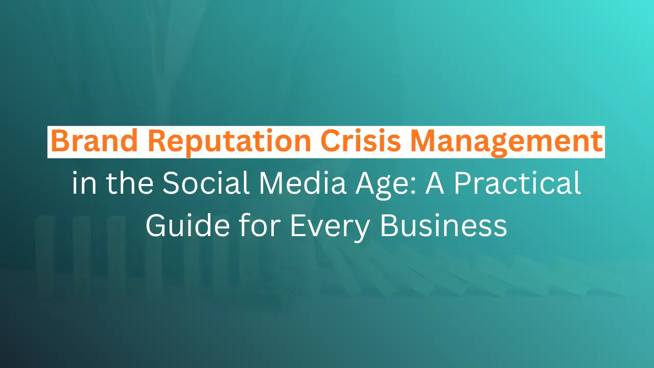 Brand reputation crisis management